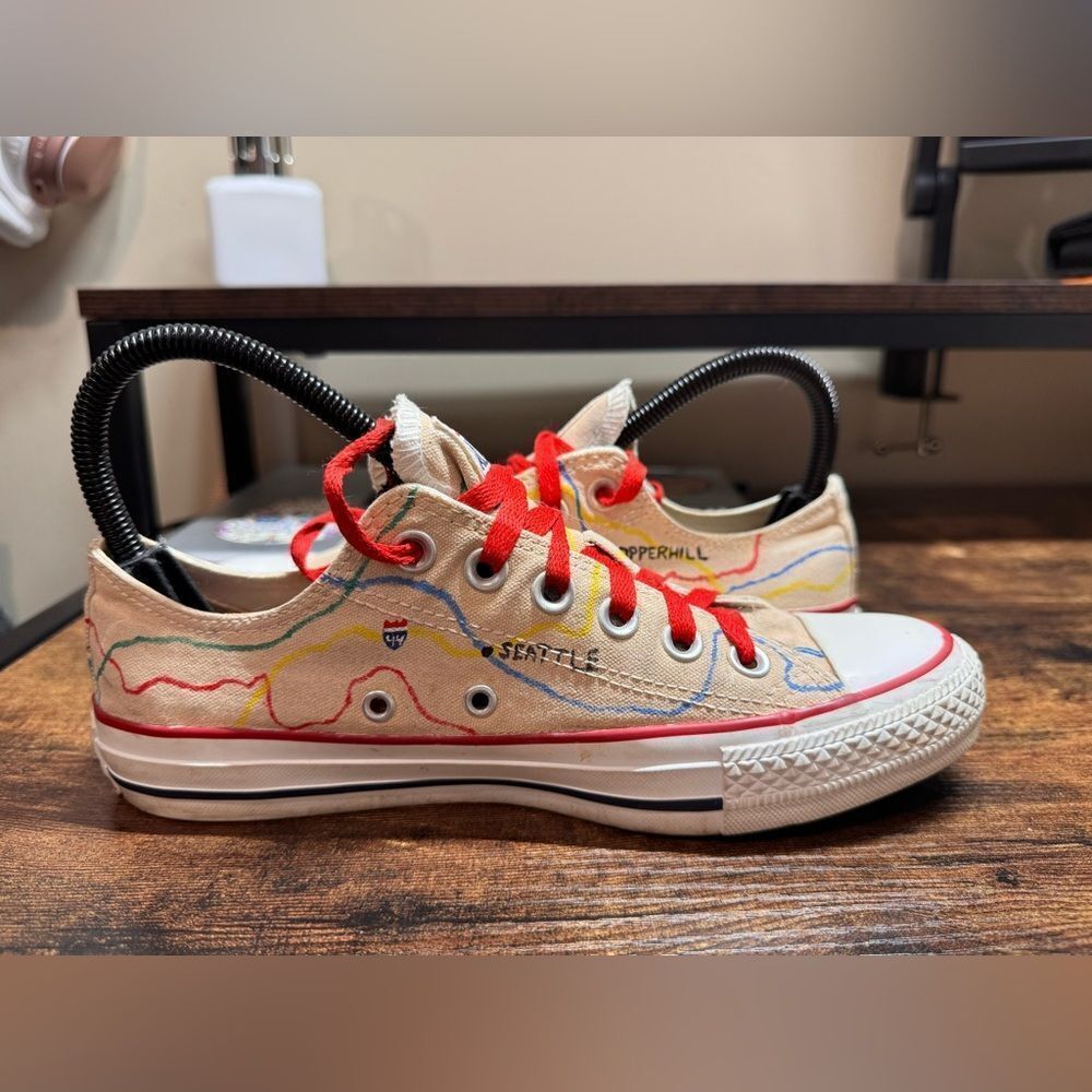 Converse tan map low sneakers size 7 - Picture 8 of 13